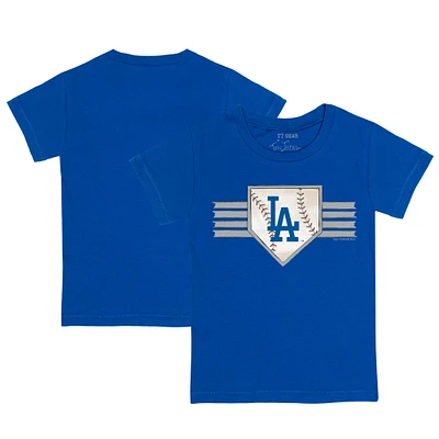 Infant Tiny Turnip Royal Los Angeles Dodgers Base Stripe T-Shirt