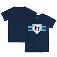 Infant Tiny Turnip Navy Tampa Bay Rays Base Stripe T-Shirt