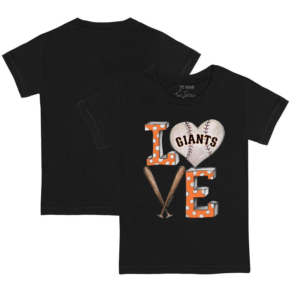 Infant Tiny Turnip Black San Francisco Giants Baseball Love T-Shirt