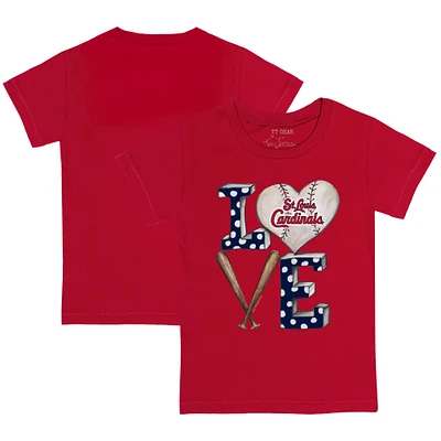 Infant Tiny Turnip Red St. Louis Cardinals Baseball Love T-Shirt