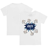 Infant Tiny Turnip White Tampa Bay Rays Baseball Pow T-Shirt