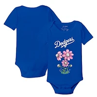 Infant Tiny Turnip Royal Los Angeles Dodgers Blooming Baseballs Bodysuit