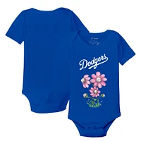 Infant Tiny Turnip Royal Los Angeles Dodgers Blooming Baseballs Bodysuit