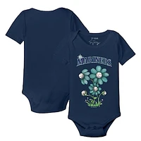 Infant Tiny Turnip Navy Seattle Mariners Blooming Baseballs Bodysuit