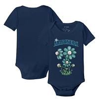 Infant Tiny Turnip Navy Seattle Mariners Blooming Baseballs Bodysuit