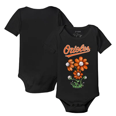 Infant Tiny Turnip Black Baltimore Orioles Blooming Baseballs Bodysuit