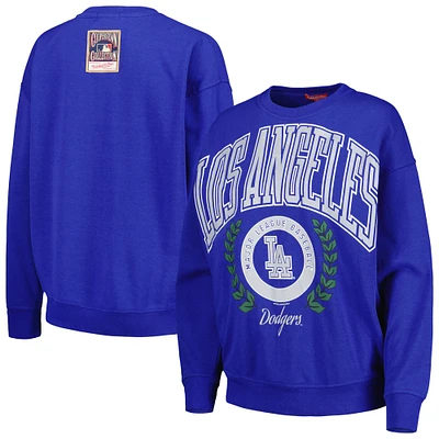 Women's Mitchell & Ness Royal Los Angeles Dodgers Logo Lt 2.0 Pullover Sweatshirt