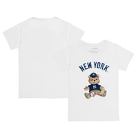 Infant Tiny Turnip White New York Yankees Teddy Boy T-Shirt