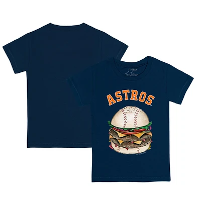 Infant Tiny Turnip Navy Houston Astros Burger T-Shirt