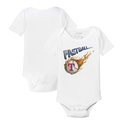 Infant Tiny Turnip White Texas Rangers Fastball Bodysuit