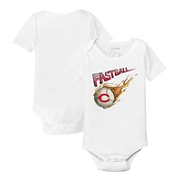 Infant Tiny Turnip White Cincinnati Reds Fastball Bodysuit
