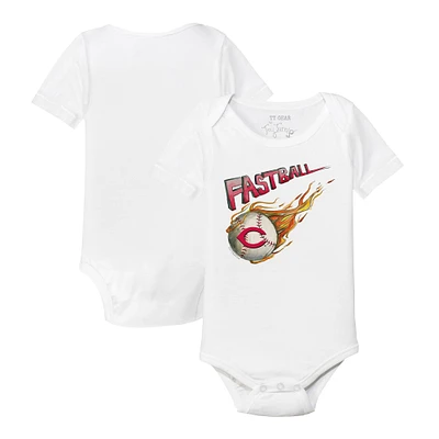 Infant Tiny Turnip White Cincinnati Reds Fastball Bodysuit