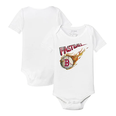 Infant Tiny Turnip White Boston Red Sox Fastball Bodysuit