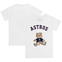 Infant Tiny Turnip White Houston Astros Girl Teddy T-Shirt