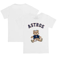 Infant Tiny Turnip White Houston Astros Girl Teddy T-Shirt