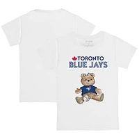 Infant Tiny Turnip White Toronto Blue Jays Girl Teddy T-Shirt