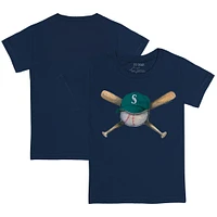 Infant Tiny Turnip Navy Seattle Mariners Hat Crossbats T-Shirt