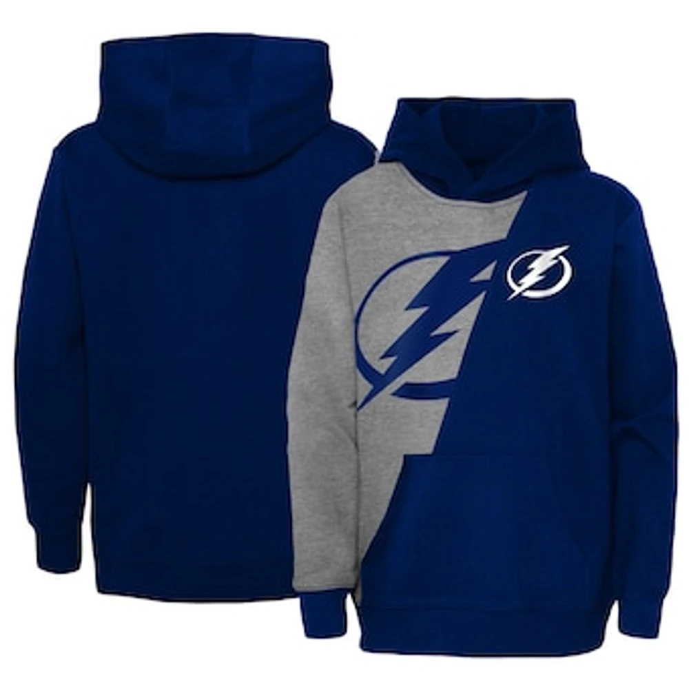 Youth Heather Gray/Blue Tampa Bay Lightning Unrivaled Pullover Hoodie