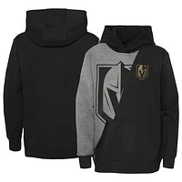 Youth Heather Gray/Black Vegas Golden Knights Unrivaled Pullover Hoodie