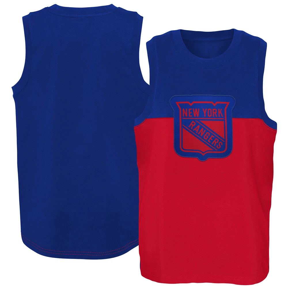 Youth Blue/Red New York Rangers Revitalize Tank Top