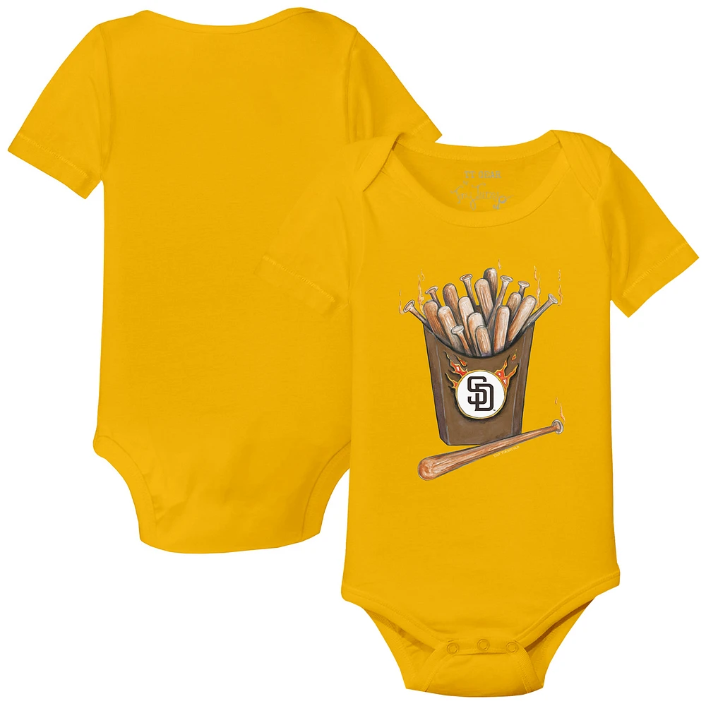 Infant Tiny Turnip Gold San Diego Padres Hot Bats Bodysuit