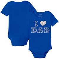 Infant Tiny Turnip Royal Chicago Cubs I Love Dad Bodysuit