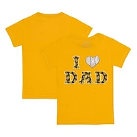 Infant Tiny Turnip Gold San Diego Padres I Love Dad T-Shirt