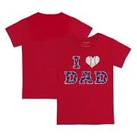 Infant Tiny Turnip Red Boston Sox I Love Dad T-Shirt