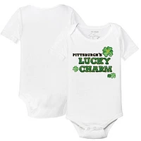 Infant Tiny Turnip White Pittsburgh Pirates Lucky Charm Bodysuit