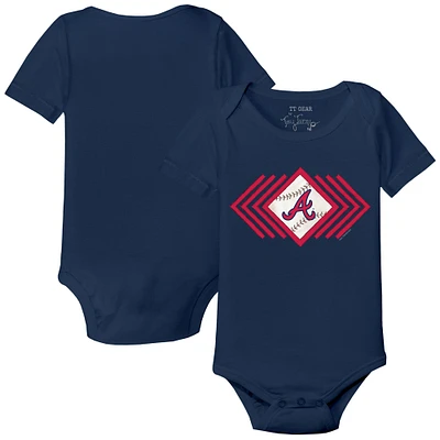 Infant Tiny Turnip Navy Atlanta Braves Prism Arrows Bodysuit