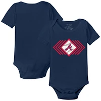 Infant Tiny Turnip Navy Atlanta Braves Prism Arrows Bodysuit
