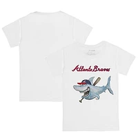 Infant Tiny Turnip White Atlanta Braves Shark Team T-Shirt