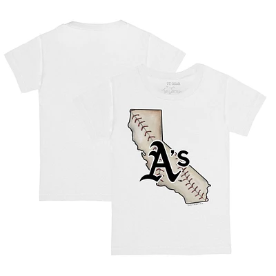 Infant Tiny Turnip White Athletics State Outline T-Shirt