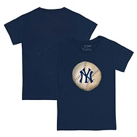 Infant Tiny Turnip Navy New York Yankees Stitched Baseball T-Shirt