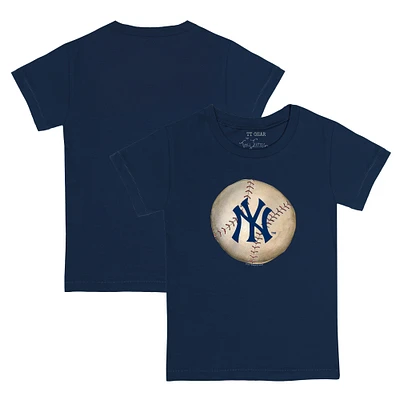Infant Tiny Turnip Navy New York Yankees Stitched Baseball T-Shirt