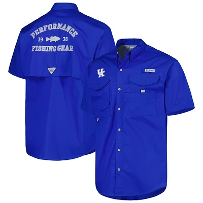 Men's Columbia Royal Kentucky Wildcats Bonehead Button-Up Shirt