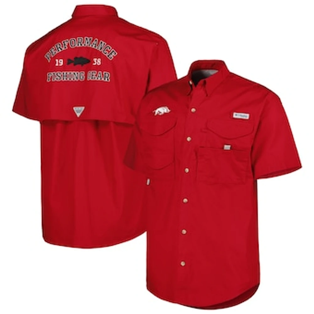 Men's Columbia Cardinal Arkansas Razorbacks Bonehead Button-Up Shirt