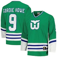 Men's Mitchell & Ness Gordie Howe Green Hartford Whalers  1979/80 Blue Line Player Jersey