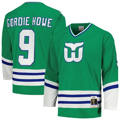 Men's Mitchell & Ness Gordie Howe Green Hartford Whalers  1979/80 Blue Line Player Jersey