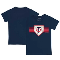 Toddler Tiny Turnip Navy Minnesota Twins Base Stripe T-Shirt