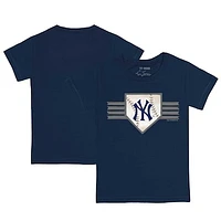 Toddler Tiny Turnip Navy New York Yankees Base Stripe T-Shirt