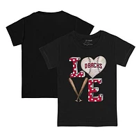 Toddler Tiny Turnip Black Arizona Diamondbacks Baseball Love T-Shirt
