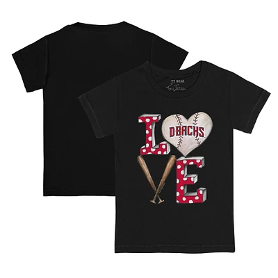 Toddler Tiny Turnip Black Arizona Diamondbacks Baseball Love T-Shirt