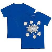 Toddler Tiny Turnip Royal Los Angeles Dodgers Baseball Pow T-Shirt