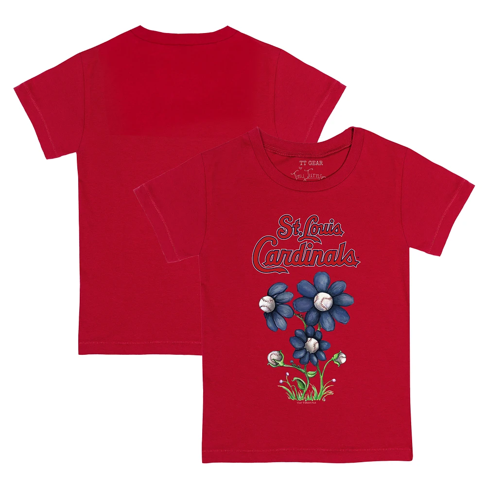 Toddler Tiny Turnip Red St. Louis Cardinals Blooming Baseballs T-Shirt