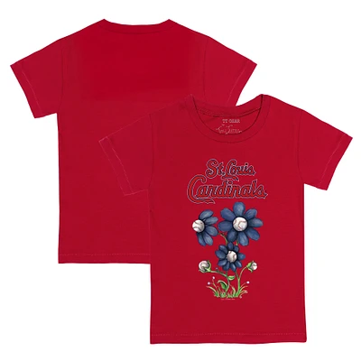 Toddler Tiny Turnip Red St. Louis Cardinals Blooming Baseballs T-Shirt