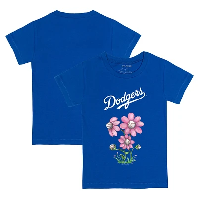 Toddler Tiny Turnip Royal Los Angeles Dodgers Blooming Baseballs T-Shirt