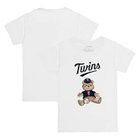 Toddler Tiny Turnip White Minnesota Twins Teddy Boy T-Shirt