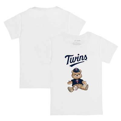 Toddler Tiny Turnip White Minnesota Twins Teddy Boy T-Shirt