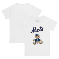 Toddler Tiny Turnip White New York Mets Teddy Boy T-Shirt